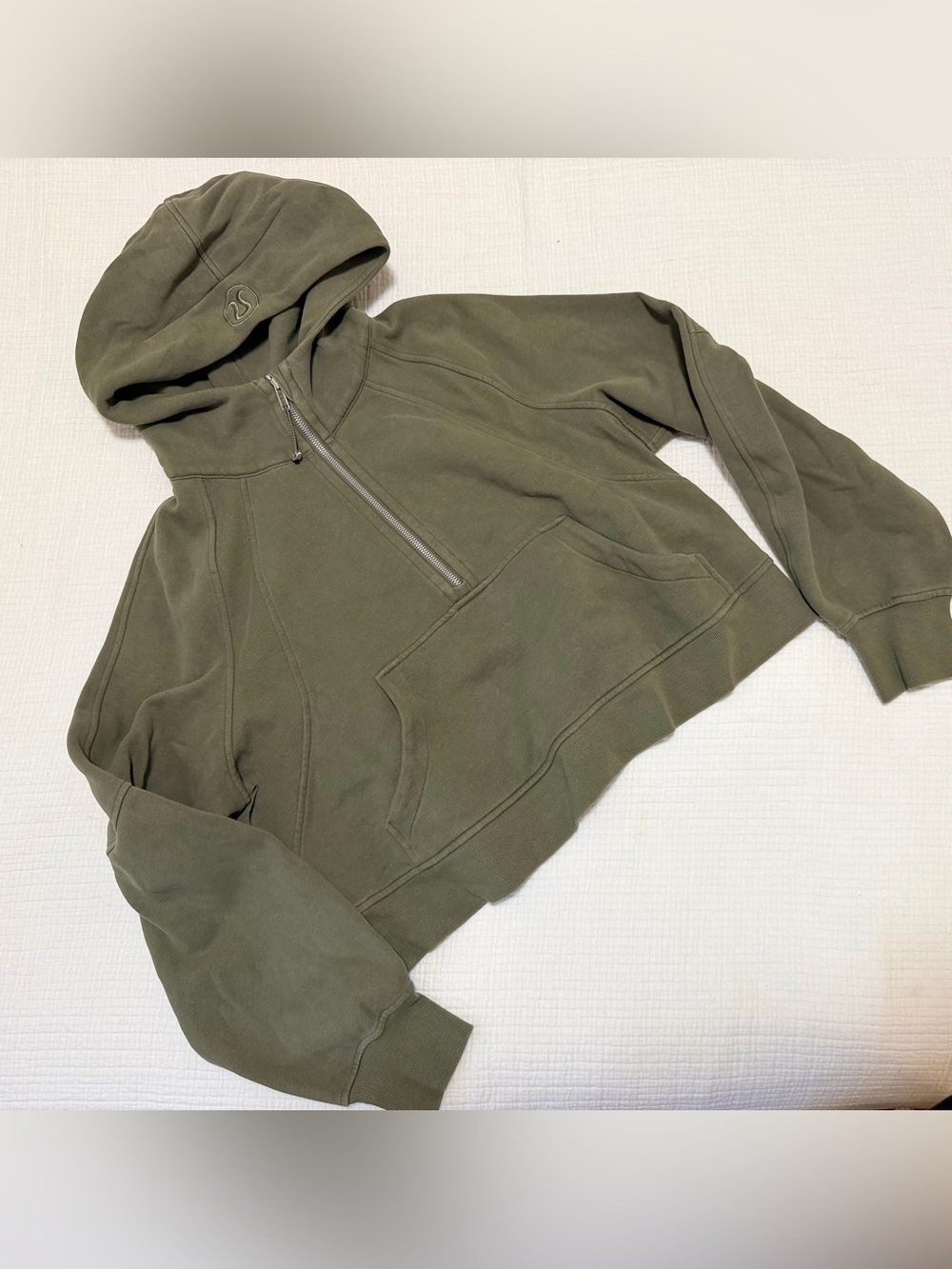 Lululemon Scuba Oversized Half-Zip Hoodie – Olive – M/L